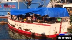 En esta embarcación hicieron 16 cubanos la travesía entre Manzanillo, Cuba, y La Ceiba, Honduras.