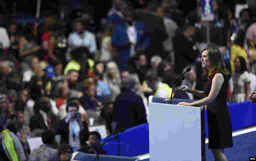 La activista LGBT y primera persona transgenero en hablar en la Convención Nacional Demócrata (DNC) Sarah McBride