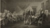 Declaración de Independencia, 4 de julio de 1776 / pintado por J. Trumbull ; grabado por W.L. Ormsby, N.Y.