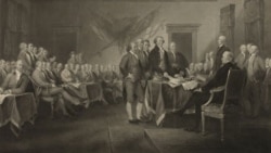 Declaración de Independencia, 4 de julio de 1776 / pintado por J. Trumbull ; grabado por W.L. Ormsby, N.Y.