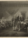 Declaración de Independencia, 4 de julio de 1776 / pintado por J. Trumbull ; grabado por W.L. Ormsby, N.Y.