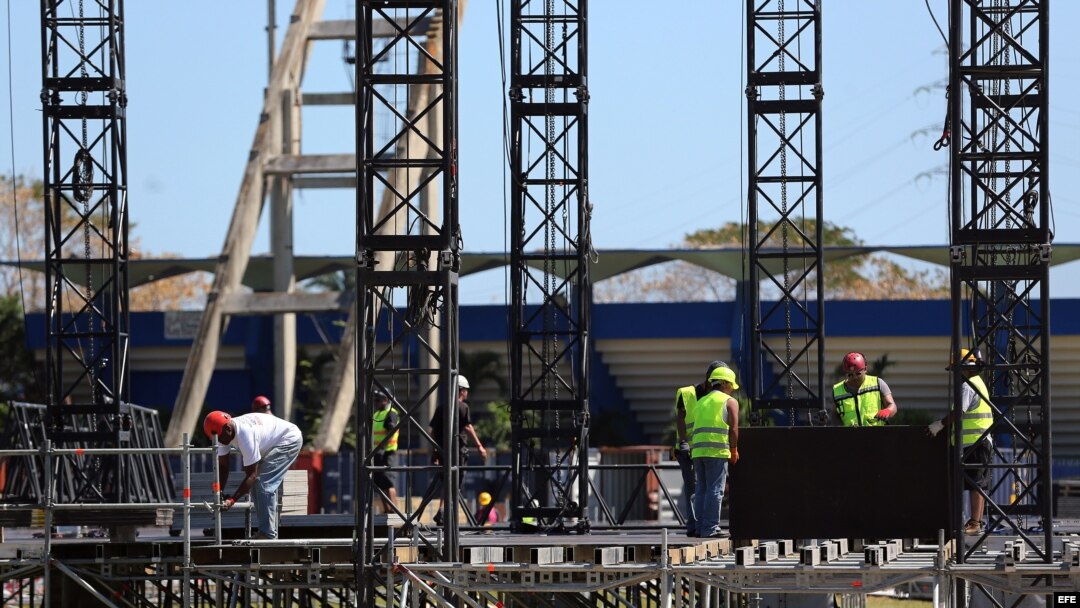 Cuba alista el escenario para concierto de Rolling Stones