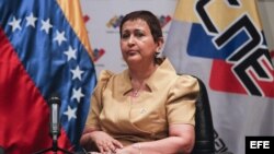 La presidenta del Consejo Nacional Electoral (CNE), Tibisay Lucena.