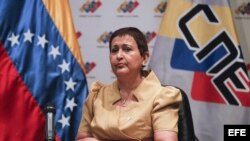 La presidenta del Consejo Nacional Electoral (CNE), Tibisay Lucena. Foto de archivo.