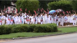 Damas de Blanco realizan su caminata dominical en Cuba