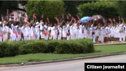 Damas de Blanco realizan su caminata dominical en Cuba