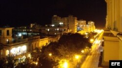 La Habana nocturna vista desde el Hotel Sevilla