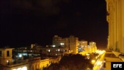 La Habana nocturna vista desde el Hotel Sevilla