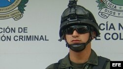 Fotografía de archivo de un policía colombiano. 