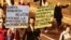 Manifestantes protestan contra el Gobierno de Ecuador por dos proyectos legales sobre las herencias y la plusvalía inmobiliaria. 