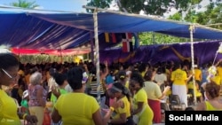 Evento religioso organizado por el pastor Alain Toledano Valiente. Foto tomada de Facebook @alain.toledanovaliente.