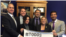 Mario Diaz-Balart, Alex Mooney, Ailer González, Antonio Rodiles, Ileana Ros-Lehtinen y Carlos Curbelo (i-d).