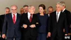 La presidenta de Brasil antes de la juramentación