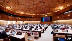 Consejo de Derechos Humanos de la ONU, con sede en Ginebra, el 2 de marzo de 2022. (Denis Balibouse/Pool vía AP, Archivo).