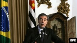 Fotografía de archivo del exsecretario de Comercio de Estados Unidos, Carlos Gutiérrez, en el Palacio del Bandeirantes, sede del Gobierno del Estado de Sao Paulo, Brasil. EFE/Maurilio Cheli