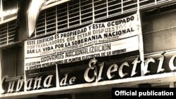 Fachada de la Compañía Cubana de Electricidad confiscada por el Gobierno castrista.