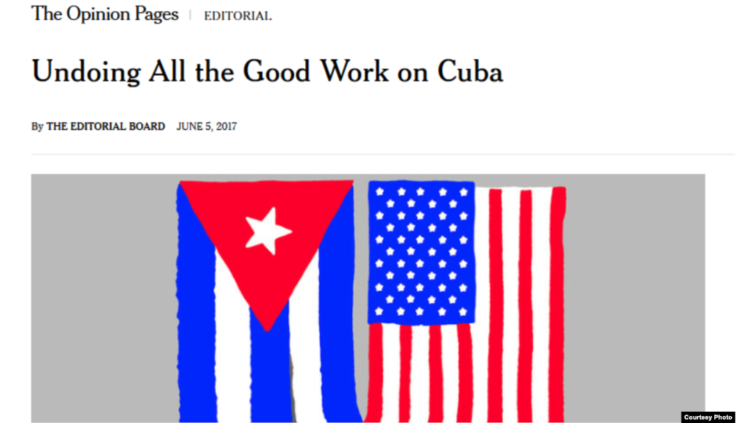 Editorial The New York Times sobre relaciones EEUU y Cuba.