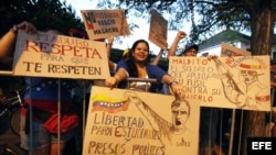Protestas en Venezuela en primer aniversario del 12-F.