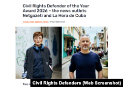 "Dos plataformas que se niegan a permanecer en silencio", La Hora de Cuba y Netgazeti.