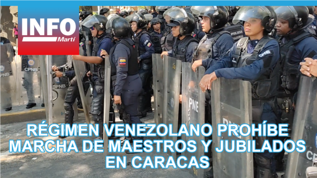 Régimen venezolano prohíbe marcha de maestros y jubilados en Caracas - marzo 24, 2026