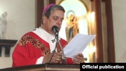 Monseñor Wilfredo Pino, arzobispo de Camagüey. Tomado de http://www.arzobispadocamaguey.com
