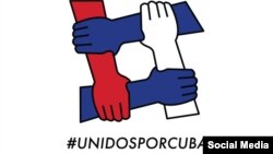 Logo de la campaña #unidosporcuba, en apoyo a los damnificados del ciclón Irma en Cuba.