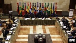 Vista general de la sesión inaugural de la Reunión Extraordinaria del Consejo de Ministros del Foro del Caribe (Cariforo)