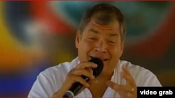 Rafael Correa durante uno de sus últimos programas 'Enlace Ciudadano'.