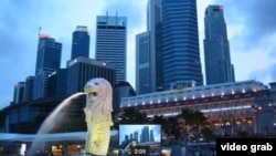 El león-sirena, uno de los símbolos de Singapur