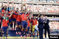 El presidente de los Estados Unidos, Trump, asiste a la final de la Copa Mundial de la FIFA 2026 entre España y Argentina en el estadio de Nueva York y Nueva Jersey.