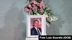 Funeral del cineasta Eduardo Palmer en Miami el 1ro de abril de 2026 en Miami.