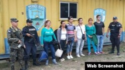 Cubanos detenidos en Honduras.