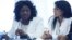 Berta Soler (i) y Leticia Ramos (d) en una audicencia de la Comisión Interamericana de Derechos Humanos. (Archivo)