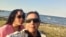 Yunia Figueredo junto a su esposo, el también comunicador independiente Frank Correa.
