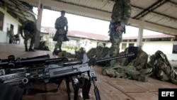 Vista de tropas del Ejército Nacional de Colombia