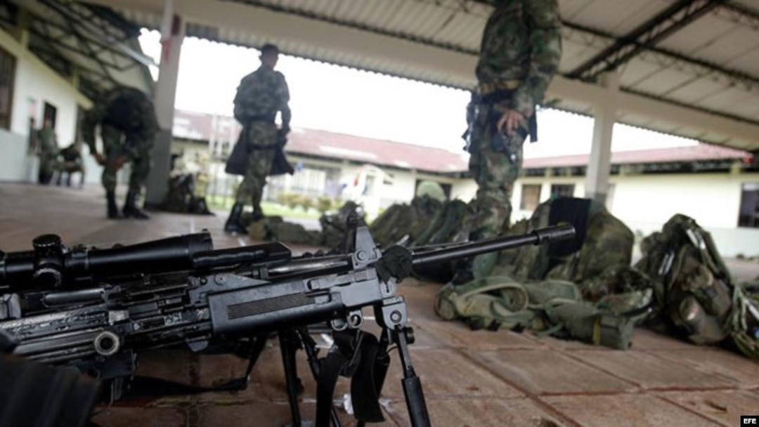 Vista de tropas del Ejército Nacional de Colombia