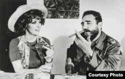 Fidel Castro y Gina Lollobrigida en La Habana