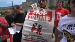 Mexicanos protestan contra Trump en primer día de Convención Republicana