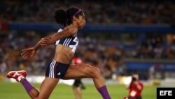 La atleta cubano-británica Yamilé Aldama