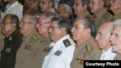 Raúl Castro y altos oficiales del MINFAR y MININT