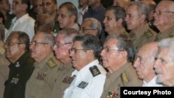 Raúl Castro y altos oficiales del MINFAR y MININT