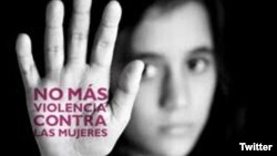 Imagen de campaña de no más violencia contra las mujeres. 