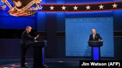 El primer debate presidencial de Estados Unidos en el 2020. El presidente Donald Trump y su rival, Joe Biden. (Jim Watson / AFP).