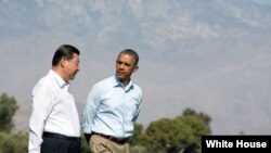 Obama y Xi Jinping en California