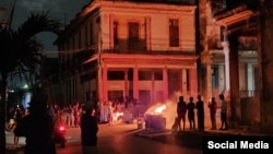 Protesta en Santos Suárez, el 19 de marzo de 2026.