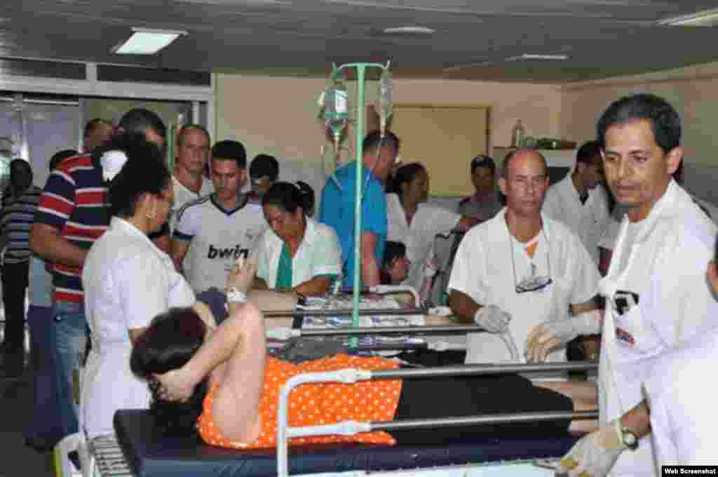 Los heridos fueron trasladados al hospital provinicial de Sancti Spíritus.