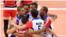 El equipo cubano de voleibol en el Mundial de Polonia 2014.