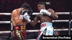 Yoenli Hernández (derecha), invicto en diez combates como profesional, buscará seguir su ascenso en la división mediana.