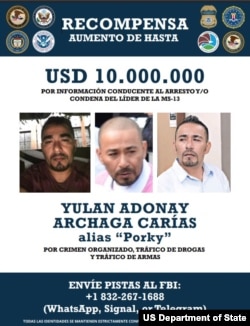 La recompensa por alias "Porky" es de 10 millones.
