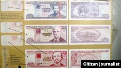 Reporta Cuba. Aviso en centros comerciales, para verificación de billetes.